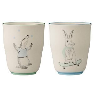 兔子陶瓷水杯2件套裝