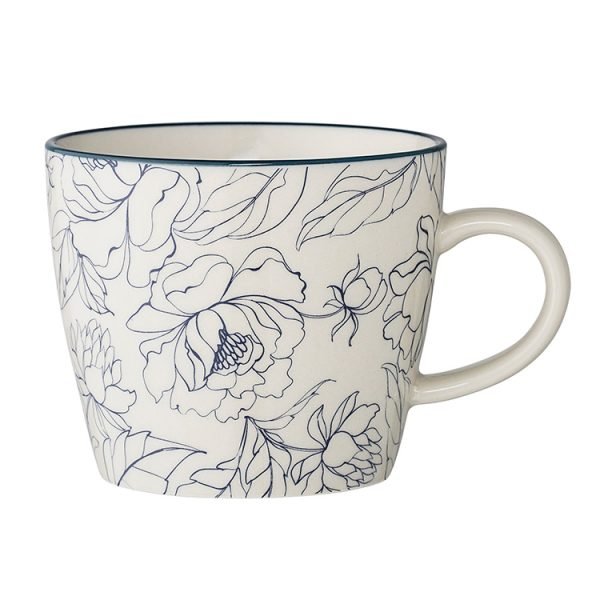 花紋陶瓷咖啡杯